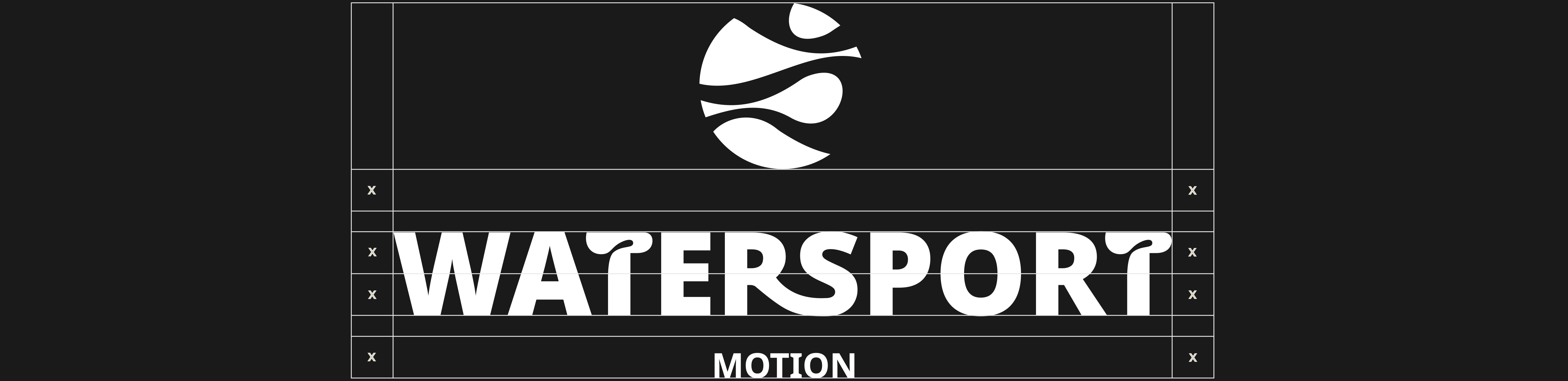 Grille de construction du logo Watersport Motion
